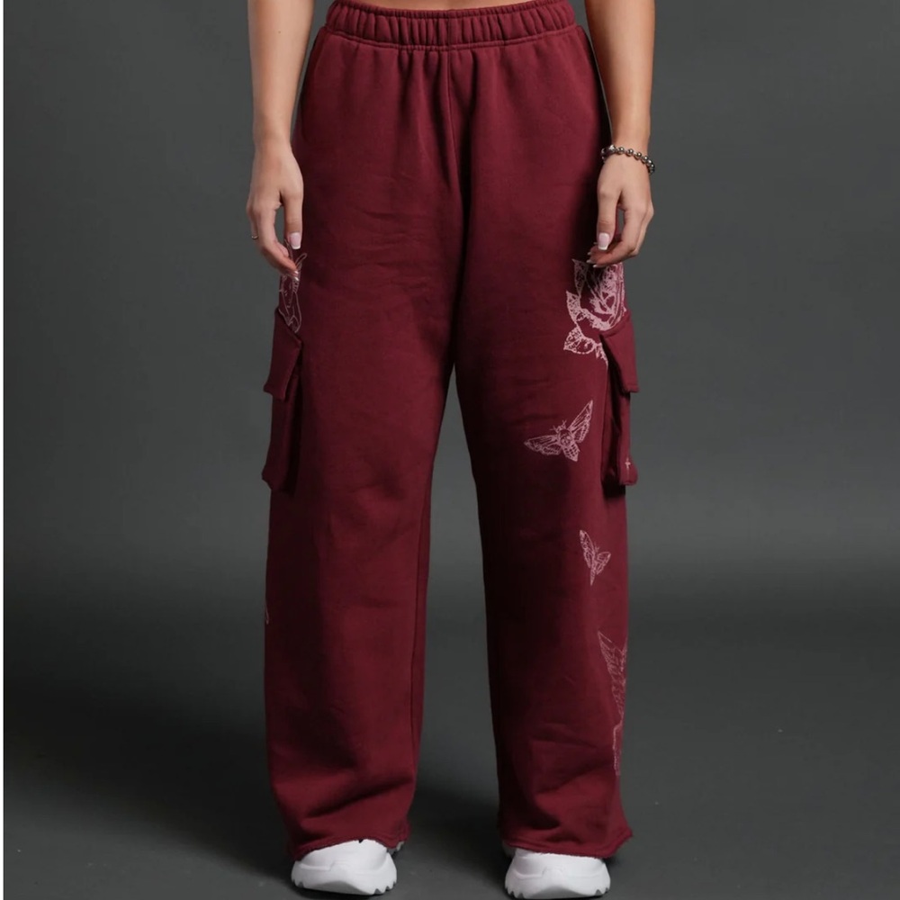Darc Sport Women's Burgundy Cargo Pants